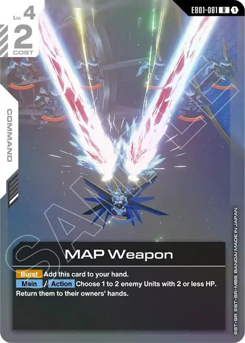 MAP Weapon EB01-081 Gundam card from Eternal Nexus