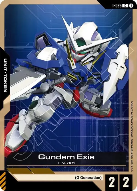 Gundam Exia Token T-025 Gundam card from Eternal Nexus