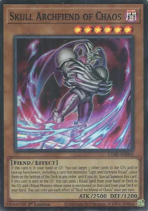 Skull Archfiend of Chaos CORI-EN002 Yu-Gi-Oh card from Chaos Origins