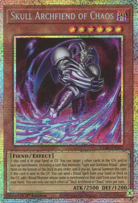 Skull Archfiend of Chaos Starlight Rare CORI-EN002 Yu-Gi-Oh card from Chaos Origins