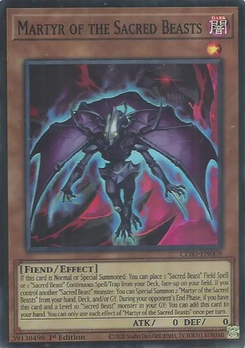 Martyr of the Sacred Beasts CORI-EN009 Yu-Gi-Oh card from Chaos Origins