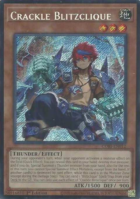 Crackle Blitzclique CORI-EN012 Yu-Gi-Oh card from Chaos Origins