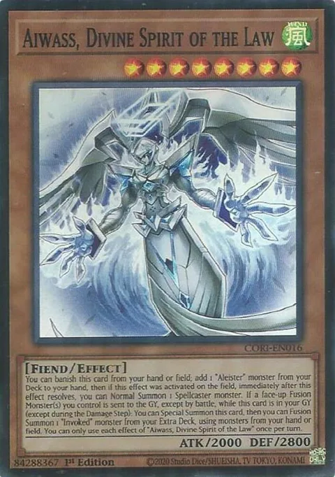 Aiwass, Divine Spirit of the Law CORI-EN016 Yu-Gi-Oh card from Chaos Origins