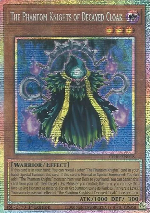 The Phantom Knights of Decayed Cloak Starlight Rare CORI-EN018 Yu-Gi-Oh card from Chaos Origins
