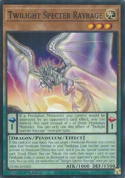 Twilight Specter Rayrage CORI-EN025 Yu-Gi-Oh card from Chaos Origins
