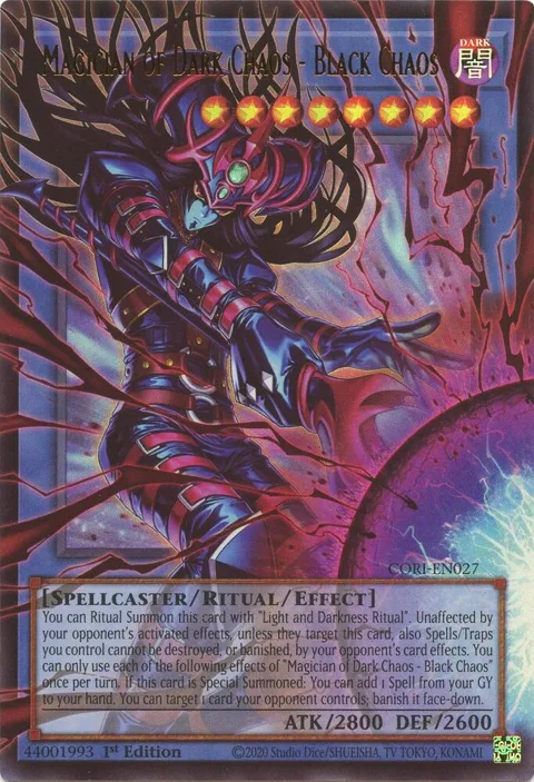 Magician of Dark Chaos - Black Chaos Extended Art CORI-EN027 Yu-Gi-Oh card from Chaos Origins