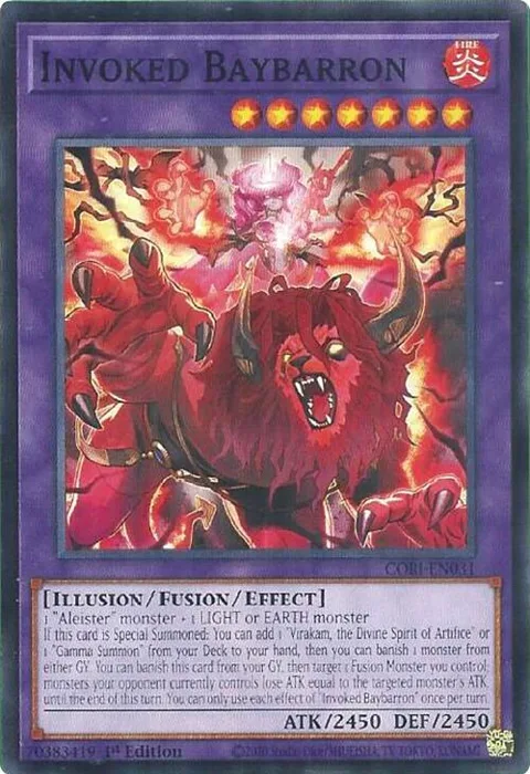 Invoked Baybarron CORI-EN031 Yu-Gi-Oh card from Chaos Origins
