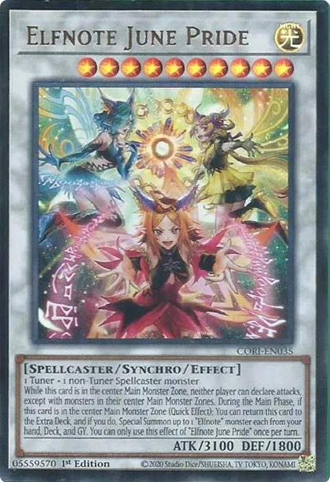 Elfnote June Pride CORI-EN035 Yu-Gi-Oh card from Chaos Origins