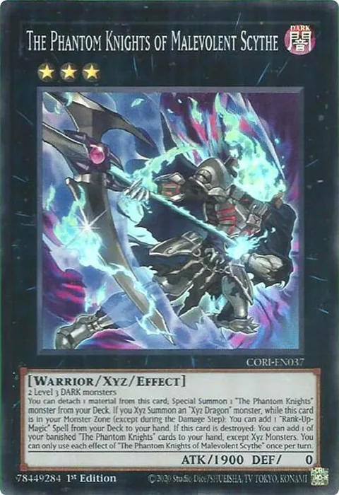 The Phantom Knights of Malevolent Scythe CORI-EN037 Yu-Gi-Oh card from Chaos Origins