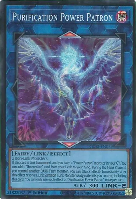 Purification Power Patron CORI-EN039 Yu-Gi-Oh card from Chaos Origins