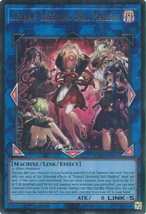 Zenna's Deceiving Doll Maidens CORI-EN043 Yu-Gi-Oh card from Chaos Origins