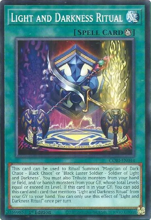 Light and Darkness Ritual CORI-EN044 Yu-Gi-Oh card from Chaos Origins