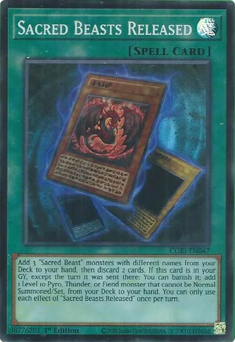 Sacred Beasts Released CORI-EN047 Yu-Gi-Oh card from Chaos Origins