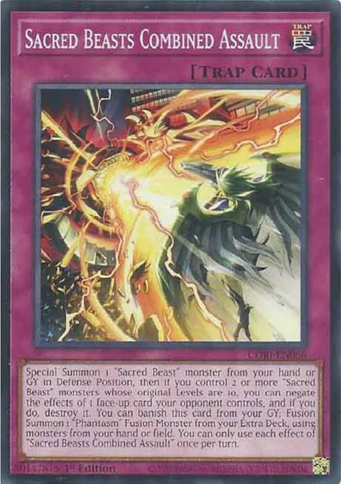 Sacred Beasts Combined Assault CORI-EN066 Yu-Gi-Oh card from Chaos Origins