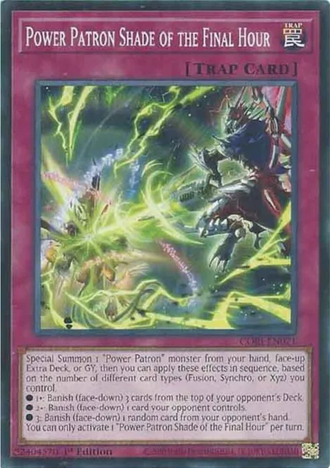 Power Patron Shade of the Final Hour CORI-EN071 Yu-Gi-Oh card from Chaos Origins