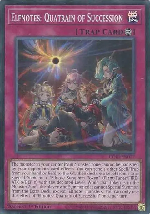 Elfnotes: Quatrain of Succession CORI-EN072 Yu-Gi-Oh card from Chaos Origins