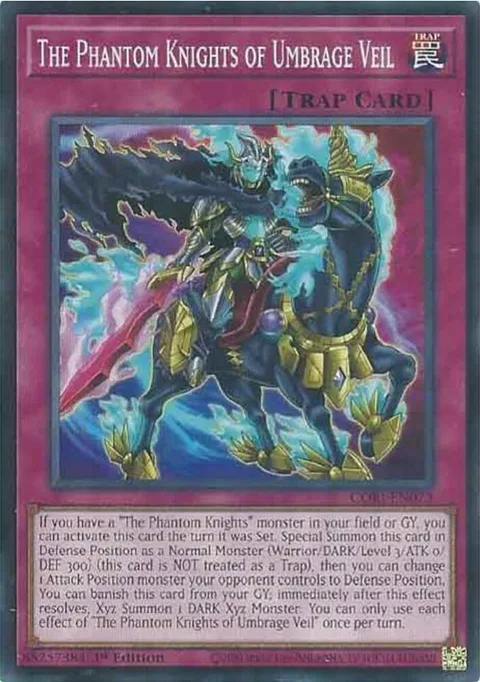 The Phantom Knights of Umbrage Veil CORI-EN073 Yu-Gi-Oh card from Chaos Origins