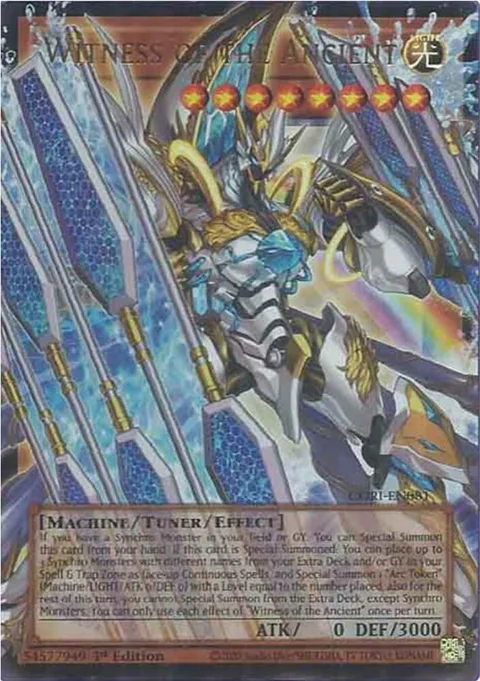 Witness of the Ancient Extended Art CORI-EN081 Yu-Gi-Oh card from Chaos Origins