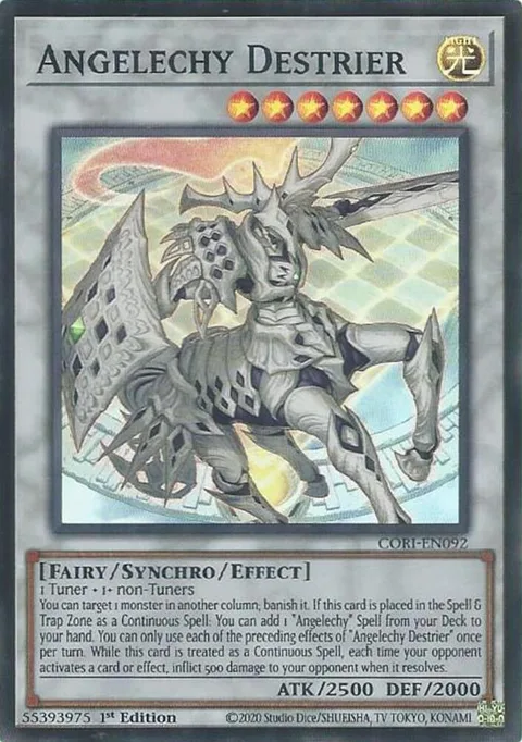 Angelechy Destrier CORI-EN092 Yu-Gi-Oh card from Chaos Origins
