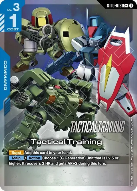 Tactical Training C+ ST10-013 Gundam card from Starter Deck 10: Generation Pulse