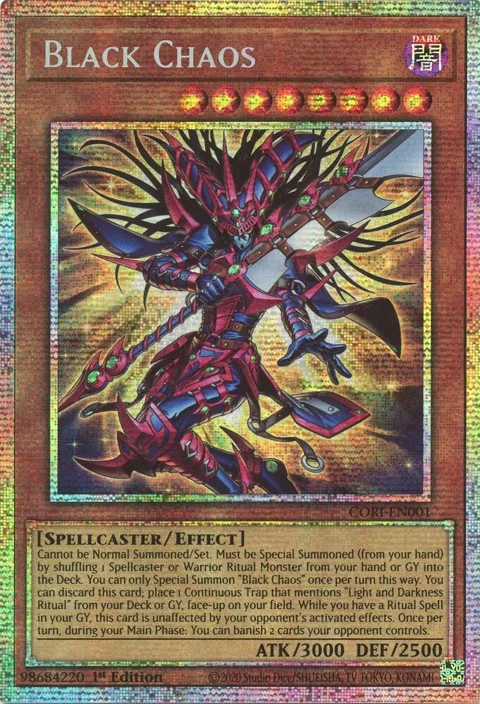 Black Chaos Starlight Rare CORI-EN001 Yu-Gi-Oh card from Chaos Origins