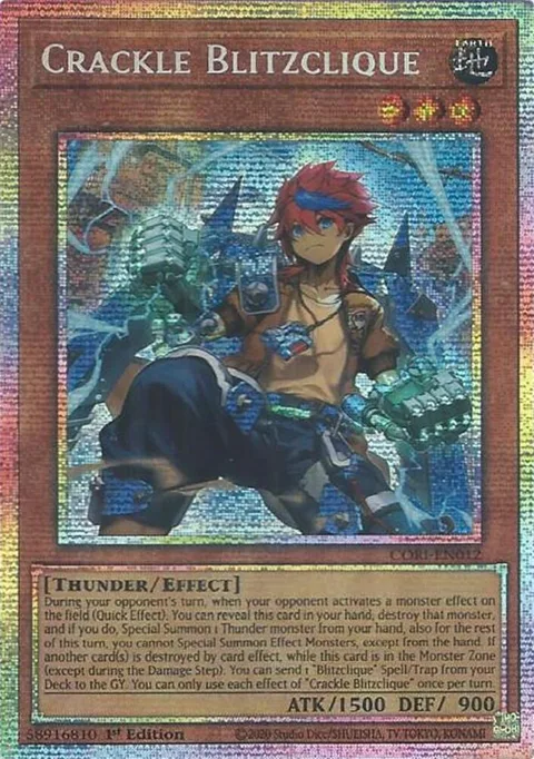Crackle Blitzclique Starlight Rare CORI-EN012 Yu-Gi-Oh card from Chaos Origins