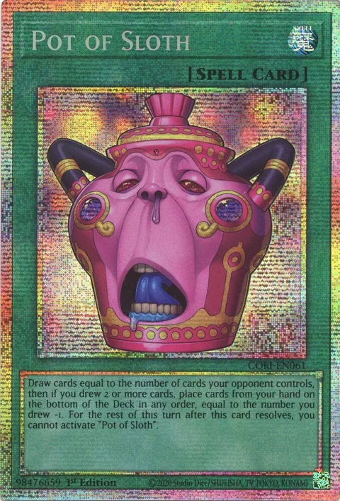 Pot of Sloth Starlight Rare CORI-EN061 Yu-Gi-Oh card from Chaos Origins