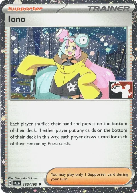 Iono - 185/193 Cosmos Holo #185/193 Holofoil Pokémon card from Prize Pack Series Cards