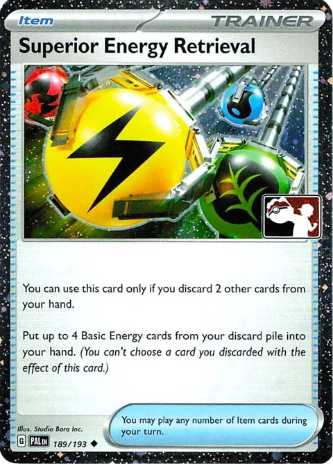Superior Energy Retrieval - 189/193 Cosmos Holo #189/193 Holofoil Pokémon card from Prize Pack Series Cards