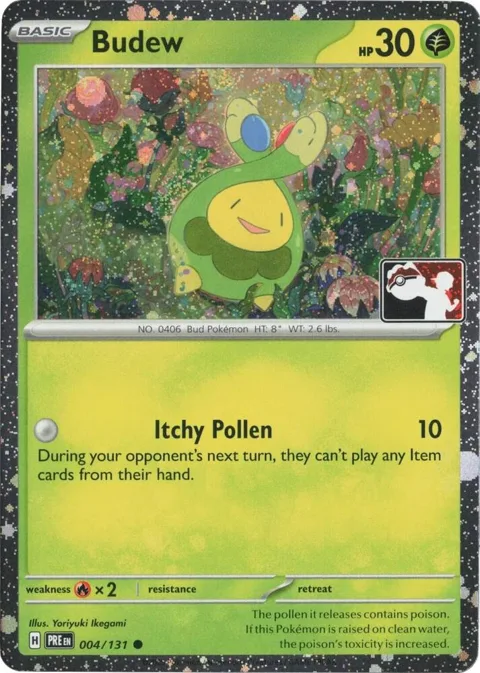 Budew - 004/131 Cosmos Holo #004/131 Holofoil Pokémon card from Prize Pack Series Cards