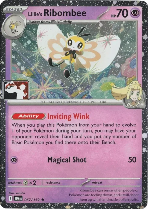 Lillie's Ribombee - 067/159 Cosmos Holo #067/159 Holofoil Pokémon card from Prize Pack Series Cards
