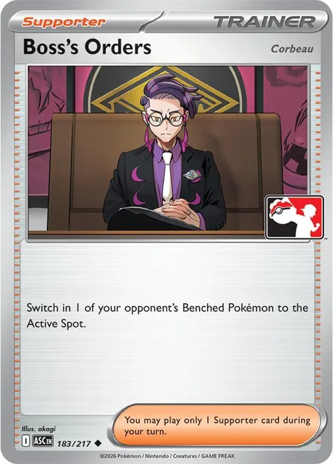Boss's Orders [Corbeau] #183/217 Pokémon card from Prize Pack Series Cards