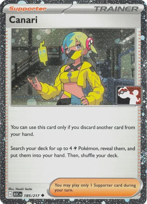 Canari - 185/217 Cosmos Holo #185/217 Holofoil Pokémon card from Prize Pack Series Cards