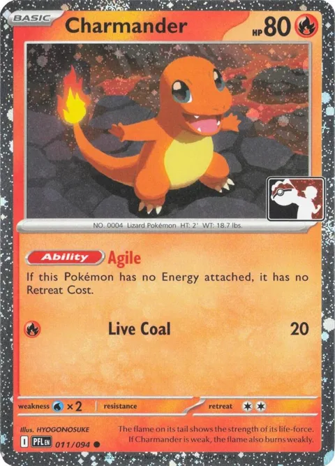 Charmander - 011/094 Cosmos Holo #011/094 Holofoil Pokémon card from Prize Pack Series Cards