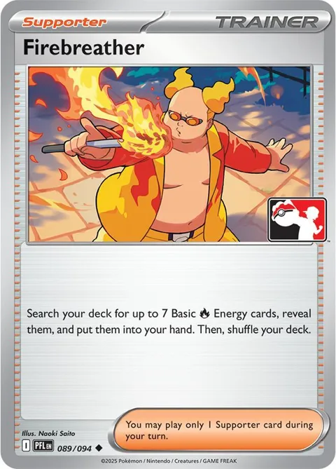 Firebreather #089/094 Pokémon card from Prize Pack Series Cards