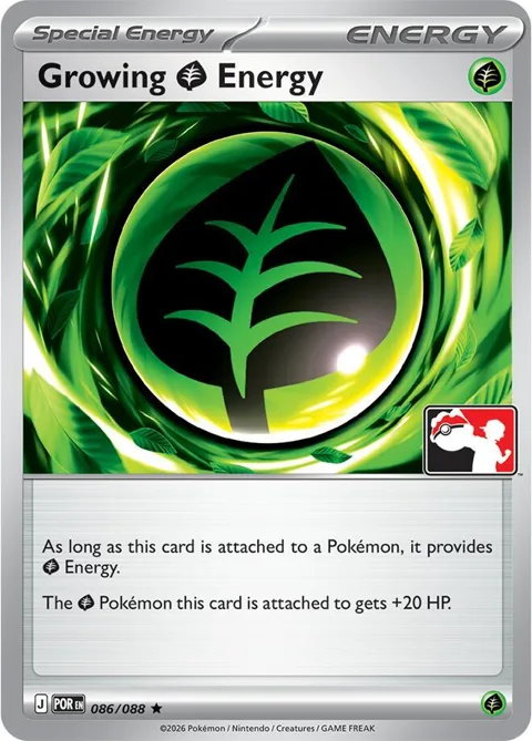 Growing Grass Energy #086/088 Pokémon card from Prize Pack Series Cards