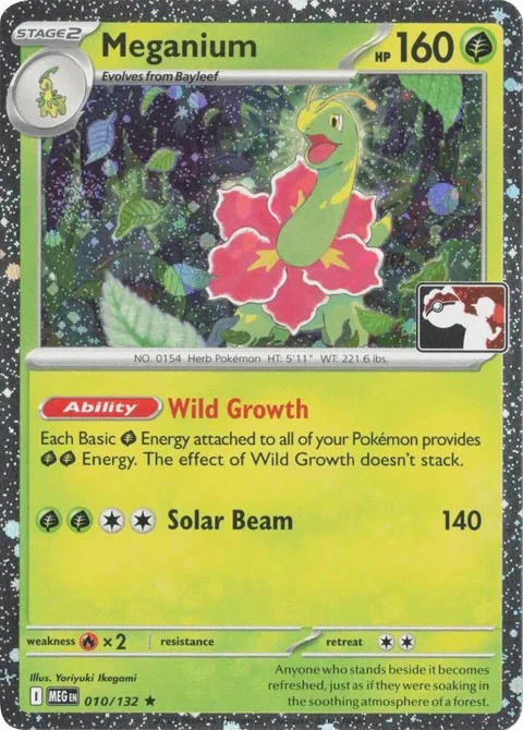 Meganium - 010/132 Cosmos Holo #010/132 Holofoil Pokémon card from Prize Pack Series Cards
