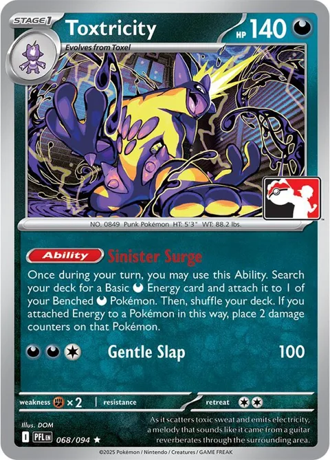 Toxtricity #068/094 Pokémon card from Prize Pack Series Cards