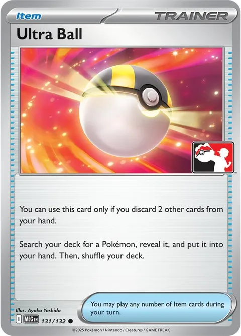Ultra Ball #131/132 Pokémon card from Prize Pack Series Cards