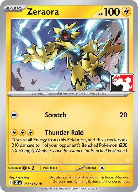 Zeraora #078/182 Pokémon card from Prize Pack Series Cards