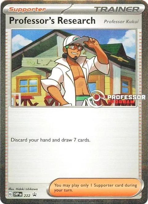 Professor's Research [Professor Kukui] #222 Holofoil Pokémon card from Professor Program Promos