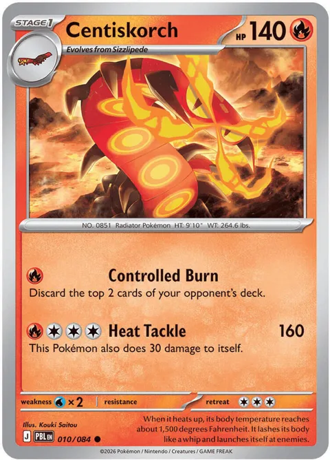 Centiskorch #010/084 Reverse Holofoil Pokémon card from Pitch Black