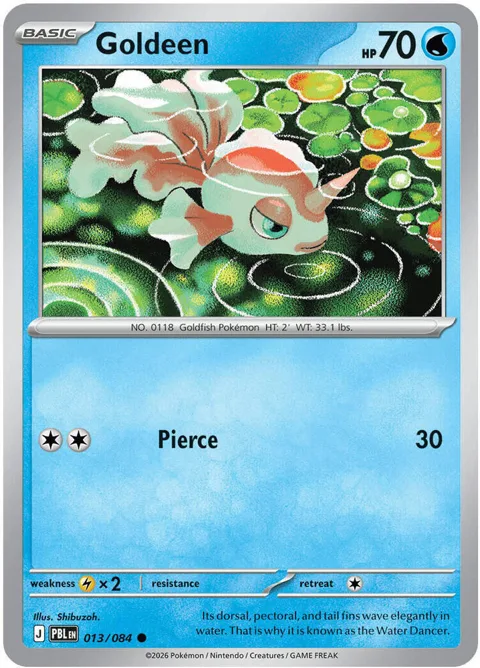 Goldeen #013/084 Reverse Holofoil Pokémon card from Pitch Black