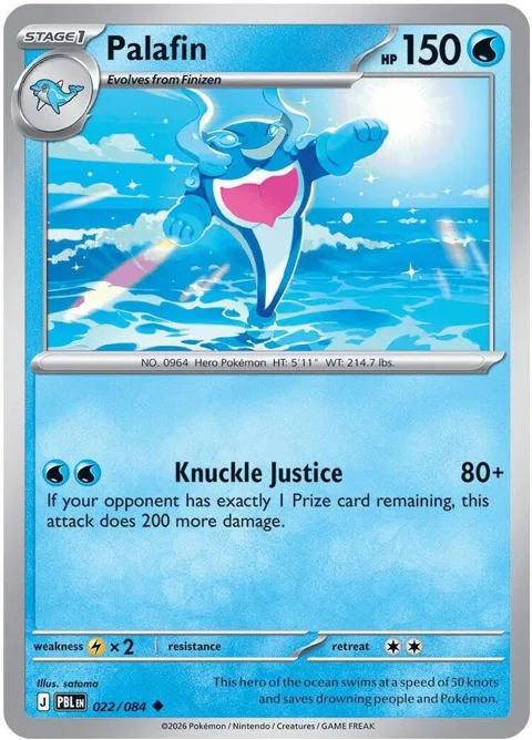Palafin #022/084 Reverse Holofoil Pokémon card from Pitch Black