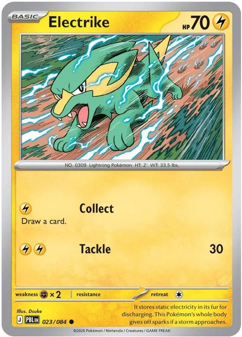 Electrike #023/084 Reverse Holofoil Pokémon card from Pitch Black