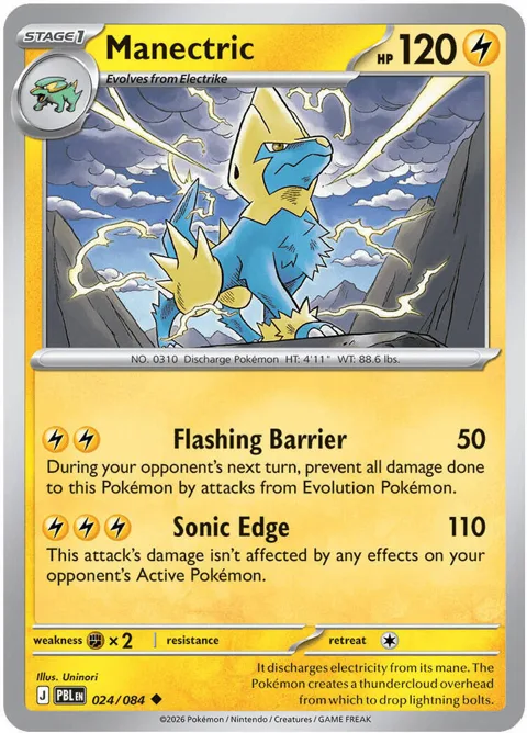 Manectric #024/084 Pokémon card from Pitch Black