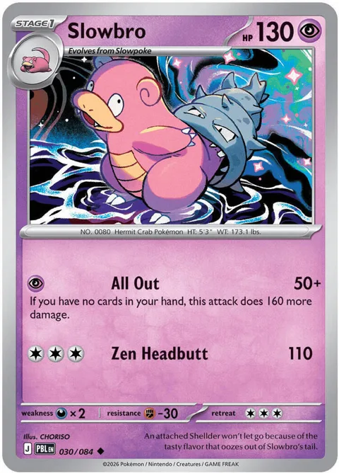 Slowbro #030/084 Reverse Holofoil Pokémon card from Pitch Black