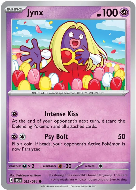 Jynx #032/084 Reverse Holofoil Pokémon card from Pitch Black