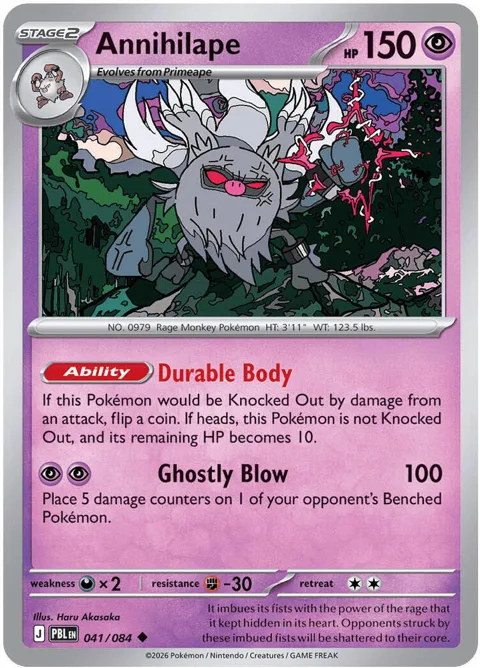 Annihilape #041/084 Pokémon card from Pitch Black