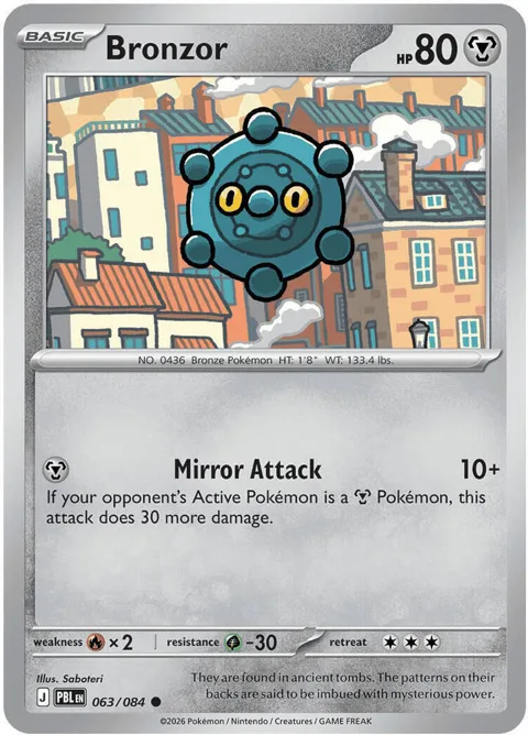 Bronzor #063/084 Reverse Holofoil Pokémon card from Pitch Black